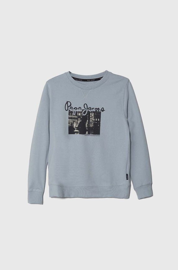 Pepe Jeans bluza copii print albastru PB581529