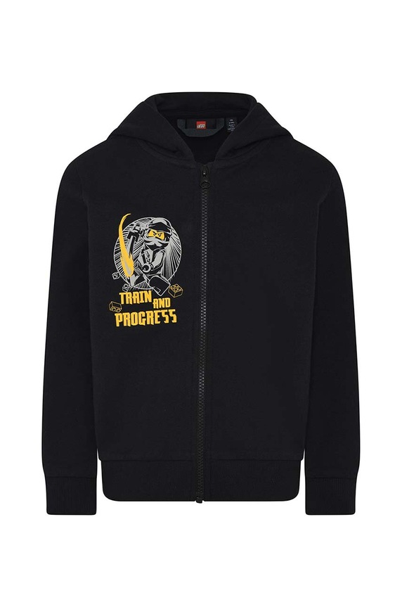 Παιδική βαμβακερή μπλούζα Lego στάμπα μαύρο 12010934