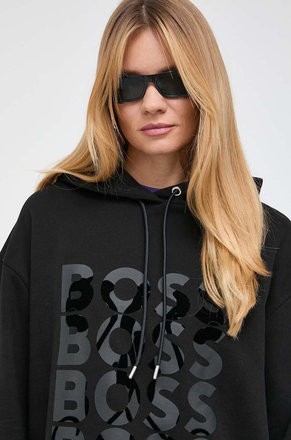 BOSS hanorac de bumbac negru 50500066