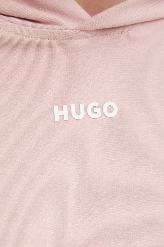 Mikina s kapucňou HUGO SHUFFLE_HOODIE 50490594 ružová