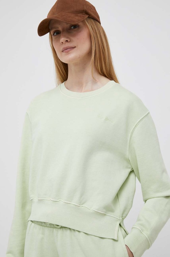 Pepe Jeans bluza bawełniana ADRIANA bawełna zielony PL581356.610