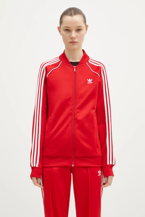 Mikina adidas Originals Adicolor Classics SST nášivka červená IK4032
