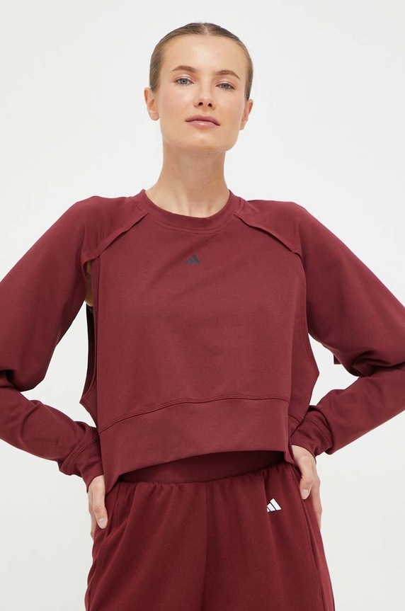 Tréningová mikina adidas Performance Power burgundské IK6887