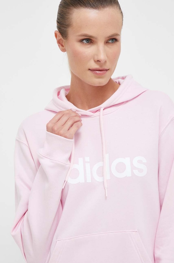 adidas bluza bawełniana nadruk różowy IL3343