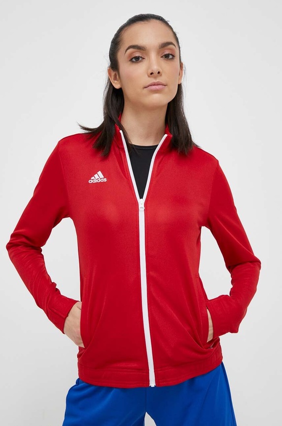Tréninková mikina adidas Performance Entrada 22 bez kapuce červená H57562