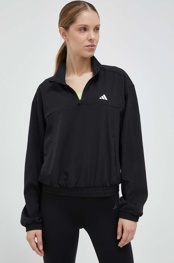 adidas Performance edzős pulóver Training Essentials sima fekete HZ5636