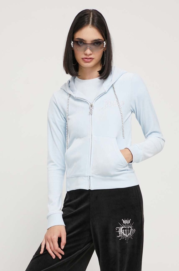 Juicy Couture bluza z elastanem niebieski JCBAS223802.382