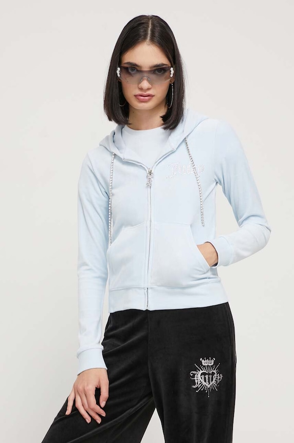Juicy Couture bluza z elastanem niebieski JCBAS223802.382