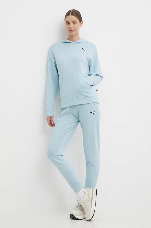 Puma bluza bawełniana BETTER ESSENTIALS 675988 niebieski SS24