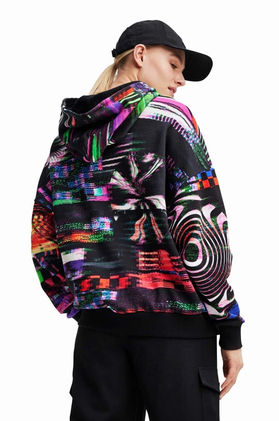 Desigual bluza bawełniana x Disney 23WWSK11 czarny AW23