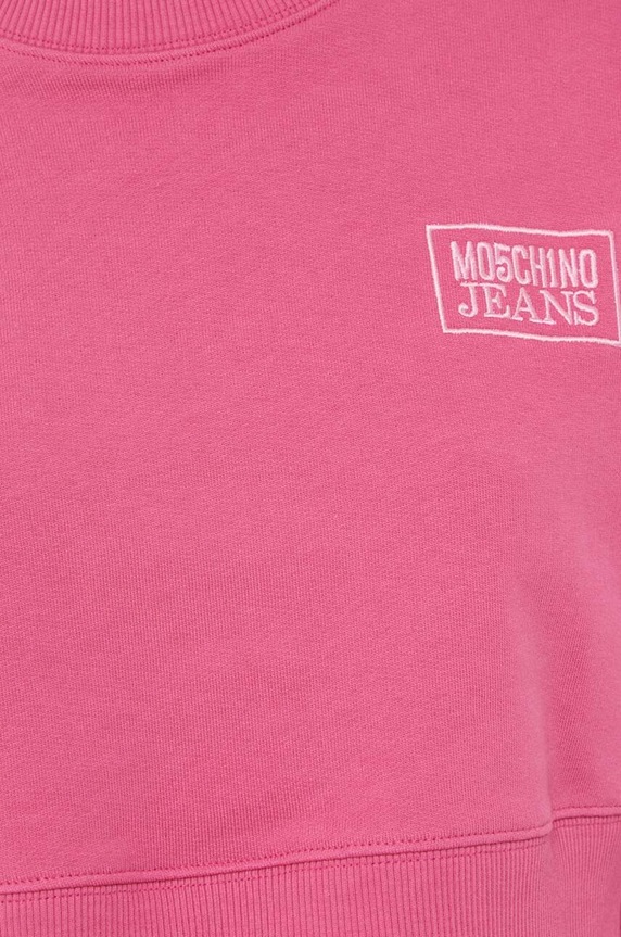 Moschino Jeans pamut melegítőfelső 1714.8257 rózsaszín