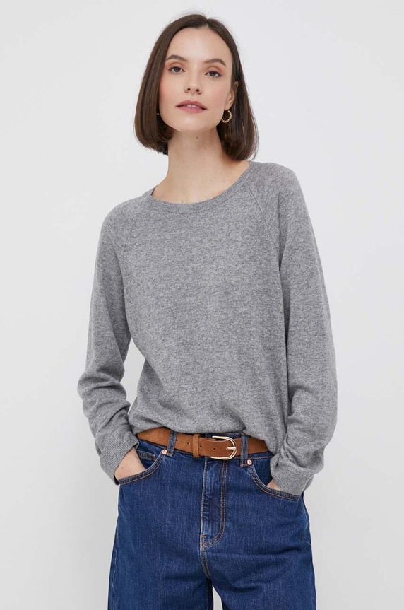 United Colors of Benetton gyapjúkeverék pulóver gyapjú szállal szürke 1035D1P17.82P.