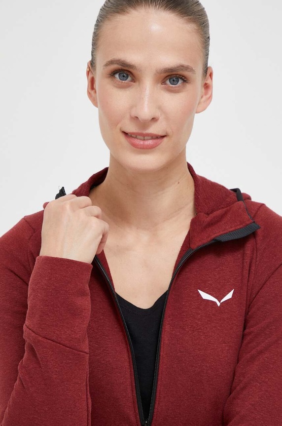 Salewa sportos pulóver Lavaredo Hemp Hooded burgundia 00.0000028238