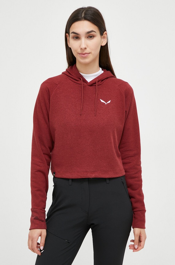 Sportska dukserica Salewa Lavaredo Hemp print bordo 00.0000028548