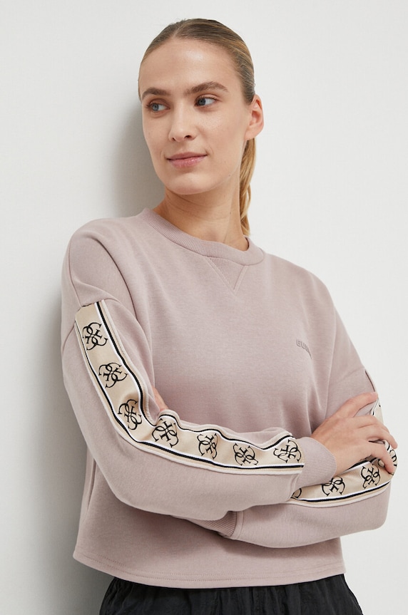 Dukserica Guess natpis roza V3BQ16.KB3P2