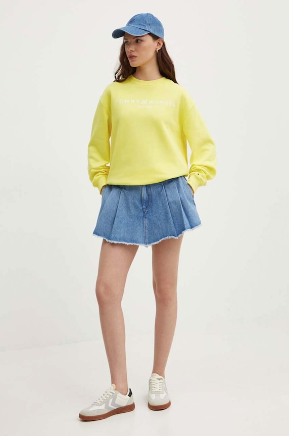 Tommy Hilfiger bluza WW0WW39791 żółty AW25