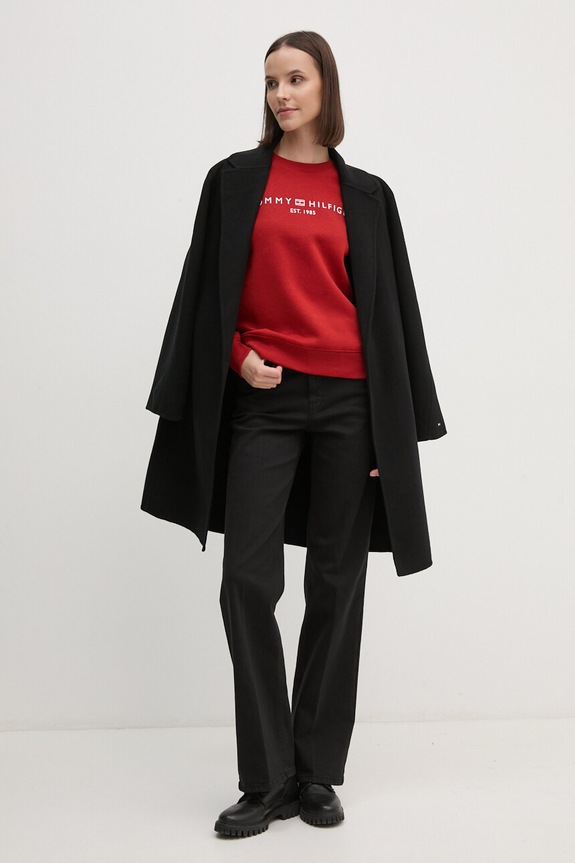 Tommy Hilfiger bluză WW0WW39791 rosu AW25