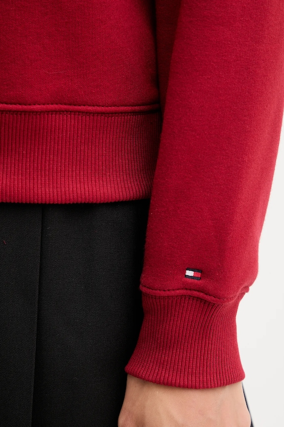 Μπλούζα Tommy Hilfiger WW0WW39791 μπορντό