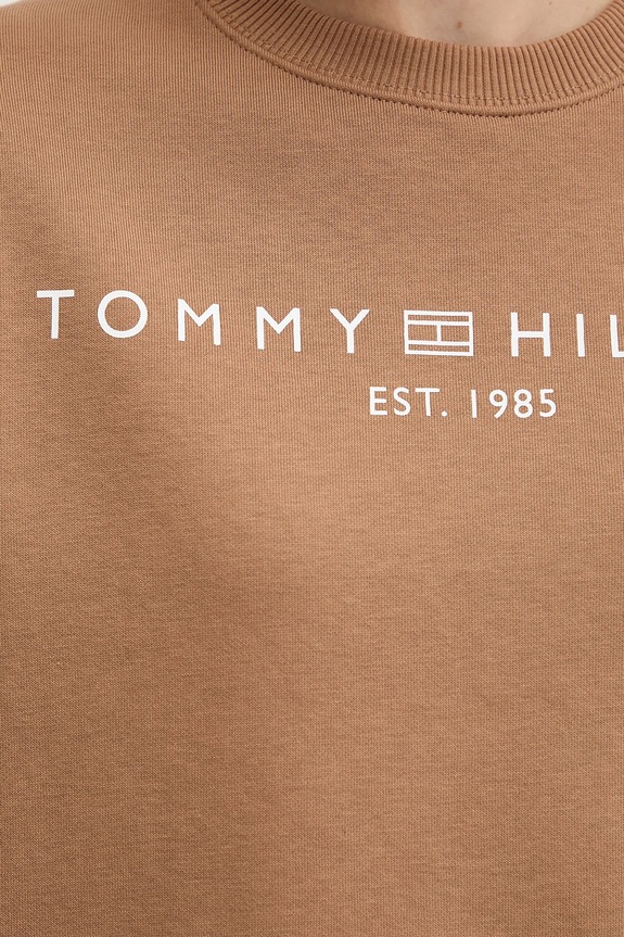 Mikina Tommy Hilfiger hnedá WW0WW39791