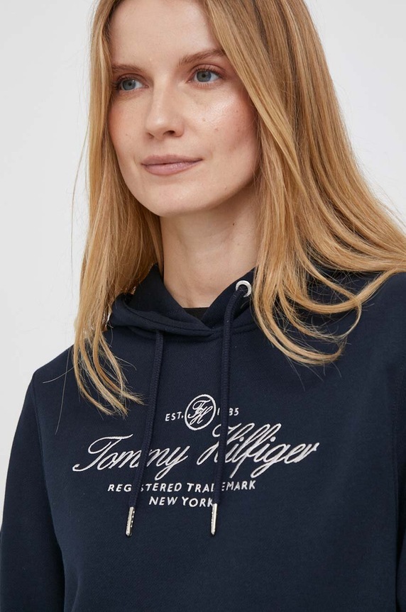 Tommy Hilfiger bluza bawełniana granatowy WW0WW40291