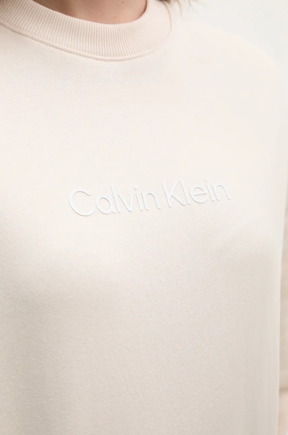 Βαμβακερή μπλούζα Calvin Klein K20K205450 μπεζ