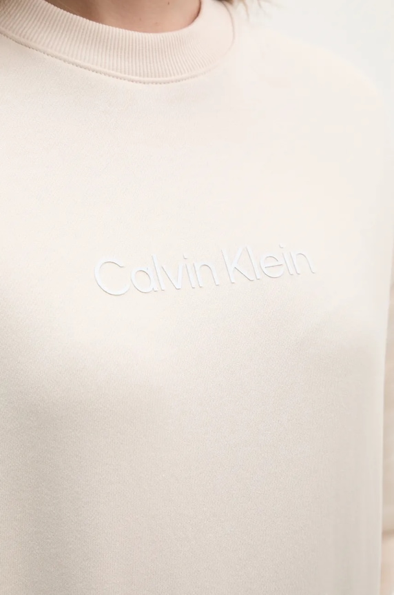 Βαμβακερή μπλούζα Calvin Klein K20K205450 μπεζ