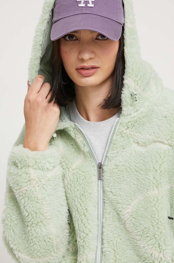 Jakna s dodatkom vune On Vacation zelena OVC.LJ03