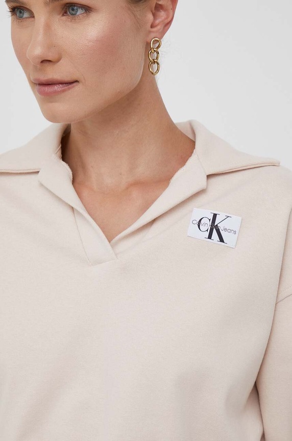 Μπλούζα Calvin Klein Jeans J20J222232 μπεζ