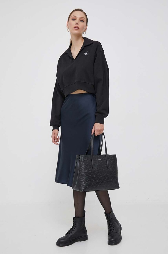 Μπλούζα Calvin Klein Jeans J20J222232 μαύρο AW23