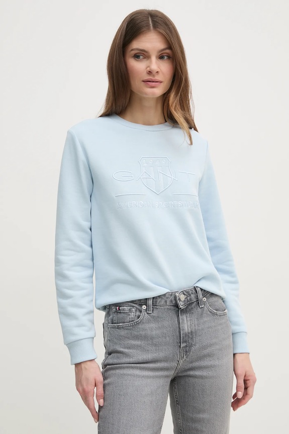 Gant bluza aplikacja niebieski 4200663