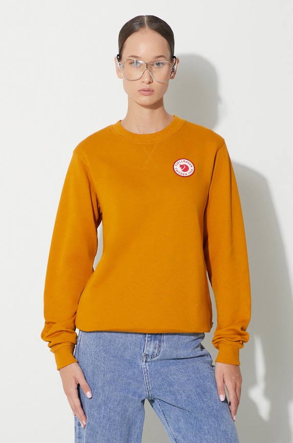 Бавовняна кофта Fjallraven 1960 Logo бавовна жовтий F87230.166