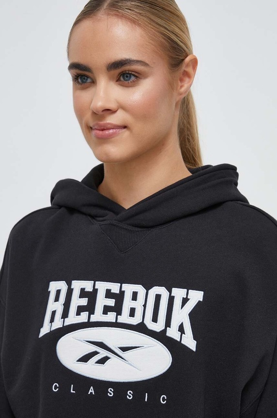 Reebok Classic pamut melegítőfelső ARCHIVE ESSENTIALS 100036304 fekete SS24