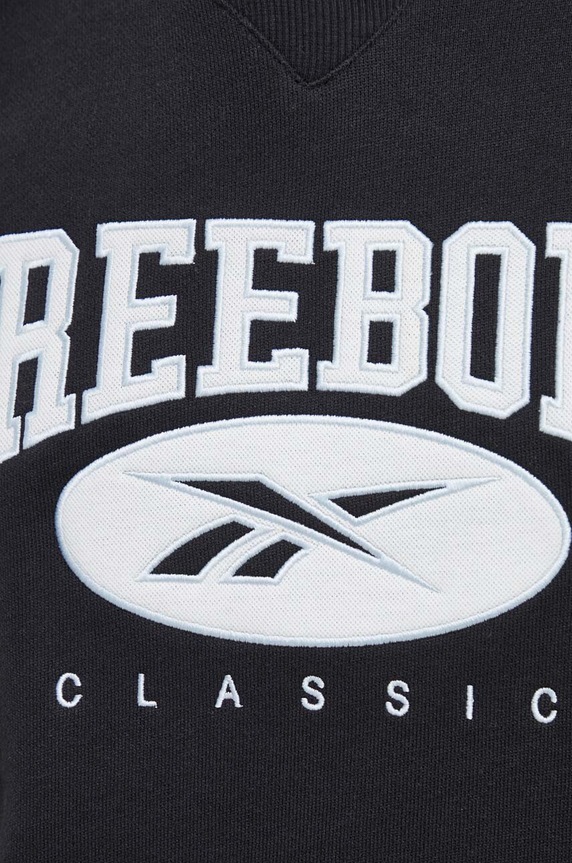 Reebok Classic pamut melegítőfelső ARCHIVE ESSENTIALS fekete 100036304