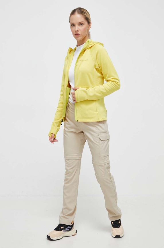 Marmot felpa da sport Olden Polartec M13186 giallo AW23