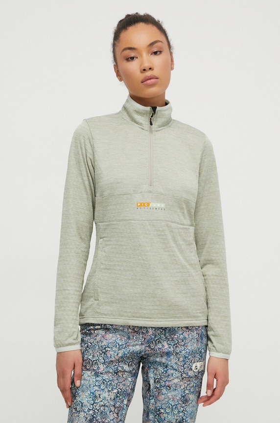 Picture bluza sportowa Tahita Grid z elastanem zielony SWT150