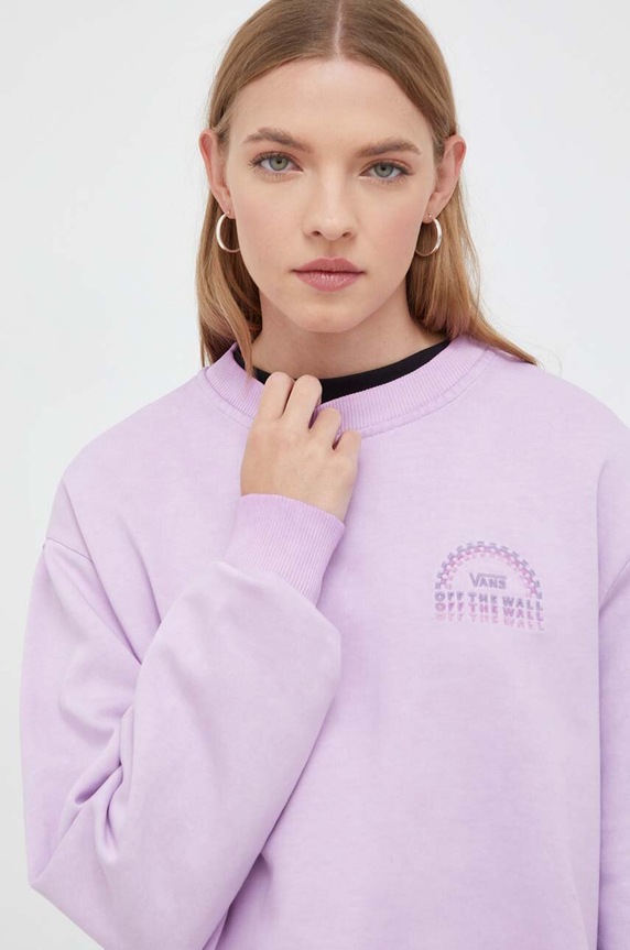 Vans bluza bawełniana różowy VN000F9FBUG1