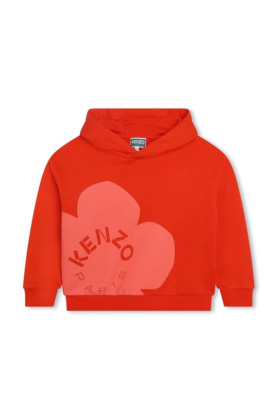 Kenzo Kids bluza dziecięca z kapturem pomarańczowy K15692.86.108