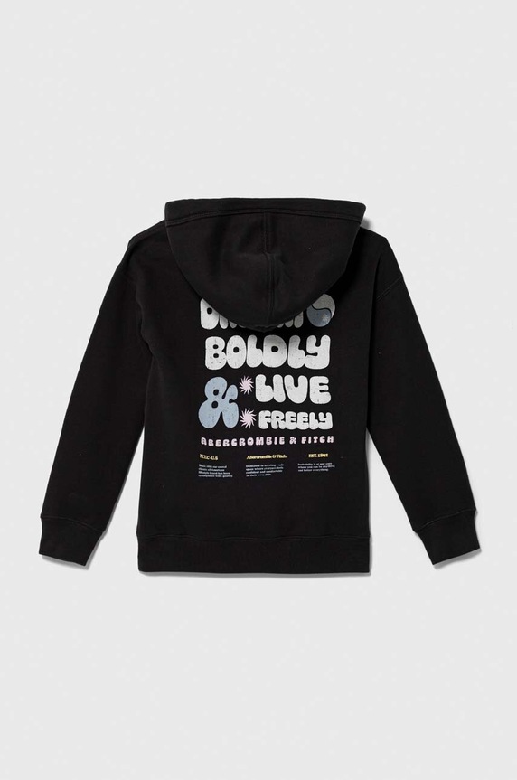 Abercrombie & Fitch bluza copii KI252.3085 negru AW23