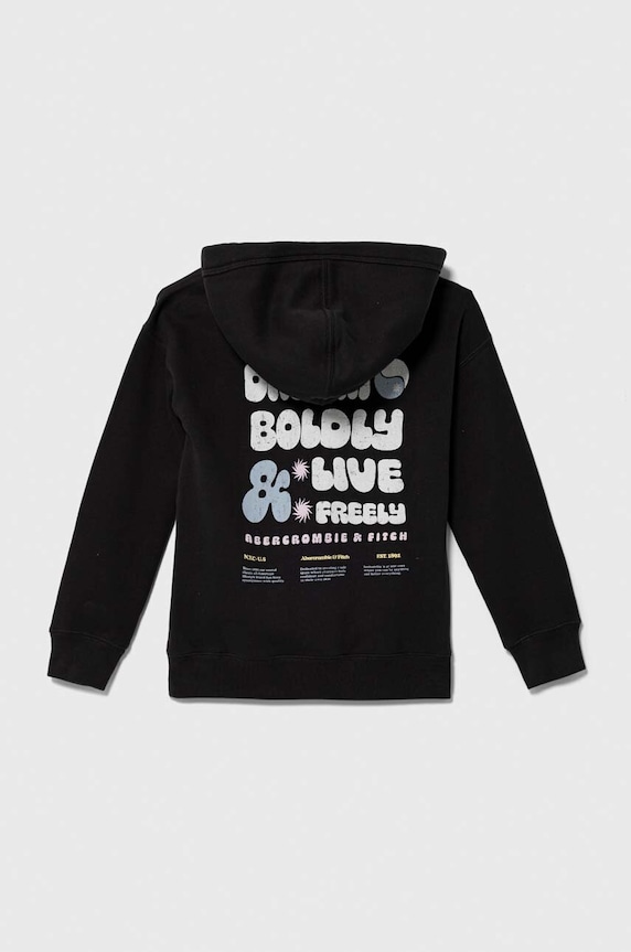 Abercrombie & Fitch bluza copii KI252.3085 negru AW23