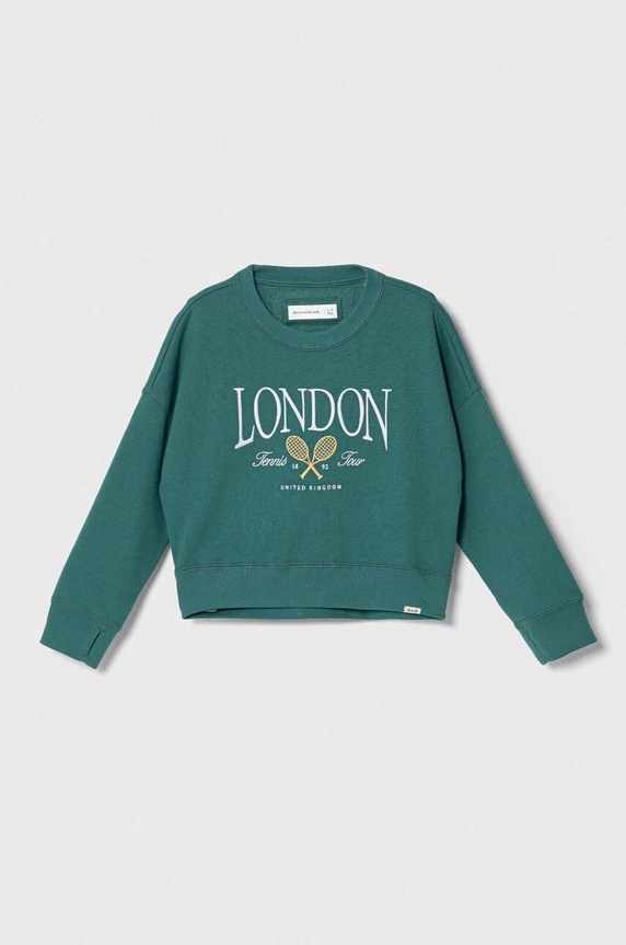 Abercrombie & Fitch bluza dziecięca aplikacja turkusowy KI252.3086