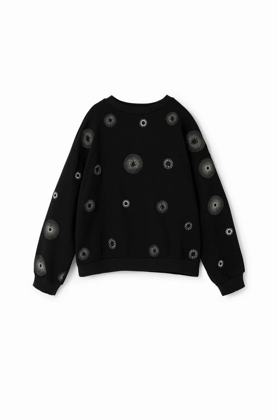 Παιδική βαμβακερή μπλούζα Desigual 23WGSK06 μαύρο AW23