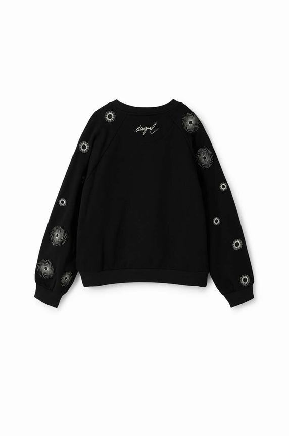 Κοριτσίστικα Παιδική βαμβακερή μπλούζα Desigual 23WGSK06 μαύρο