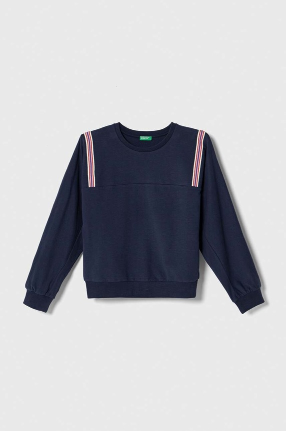 United Colors of Benetton bluza dziecięca aplikacja granatowy 36FPC10E7.G.SEASONAL