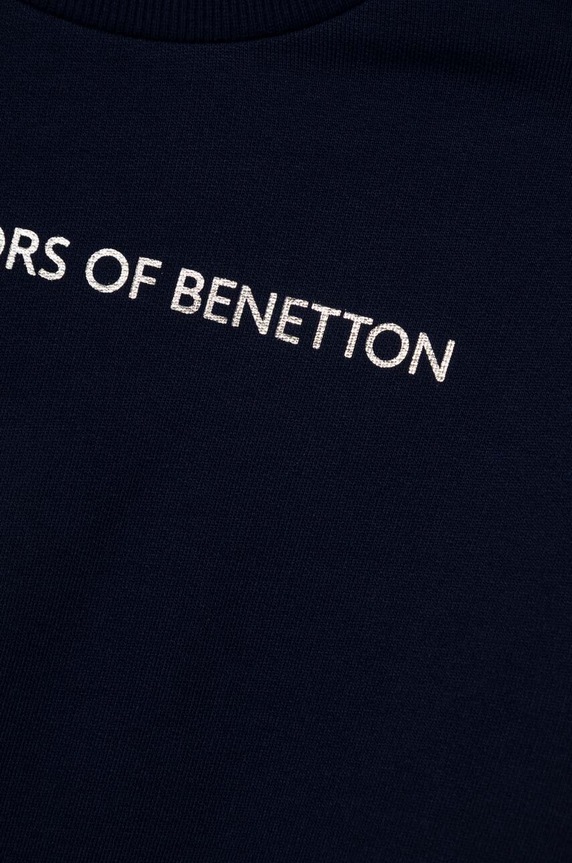 Lány United Colors of Benetton gyerek melegítőfelső pamutból 3J68C10D0.G.SEASONAL sötétkék