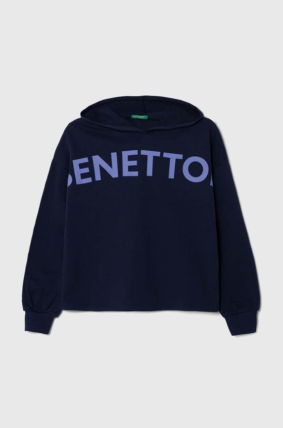 United Colors of Benetton gyerek melegítőfelső pamutból pamut sötétkék 3J68C202L.G.SEASONAL