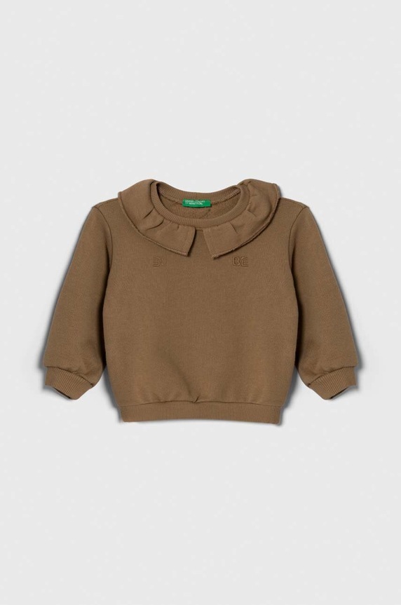 United Colors of Benetton bluza bawełniana dziecięca bawełna beżowy 3J68G10AW.P.SEASONAL
