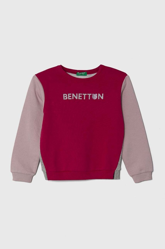 Dětská mikina United Colors of Benetton potisk fialová 39M2G10BB.P.SEASONAL