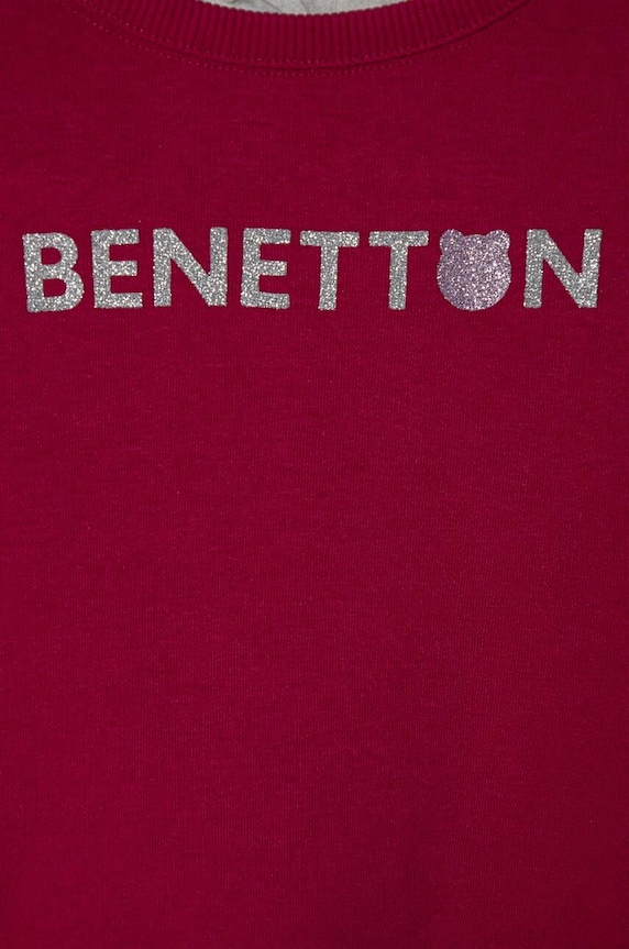 DÍVKA Dětská mikina United Colors of Benetton 39M2G10BB.P.SEASONAL fialová