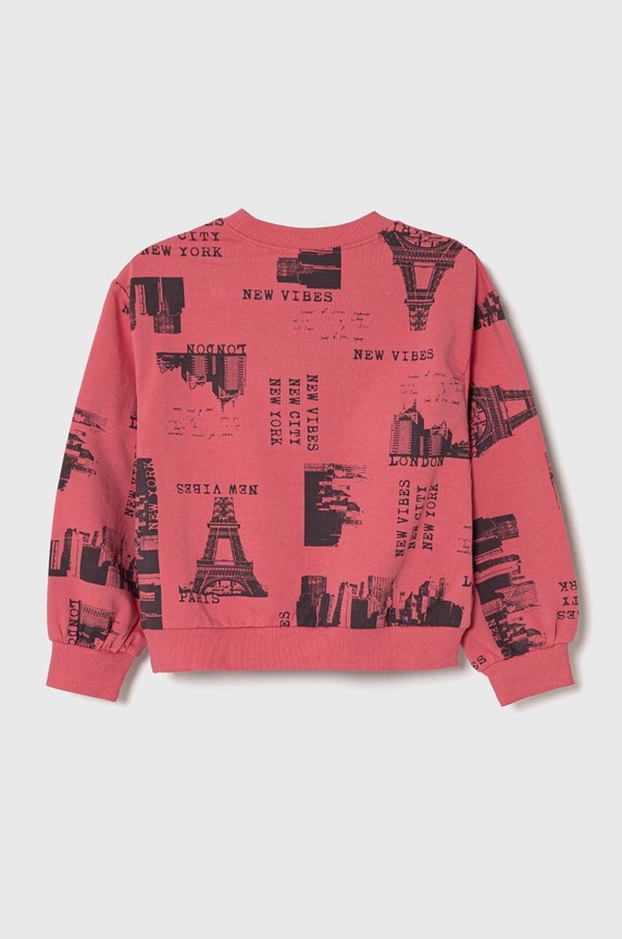 Dětská mikina United Colors of Benetton 321VC10GK.G.SEASONAL růžová AW23