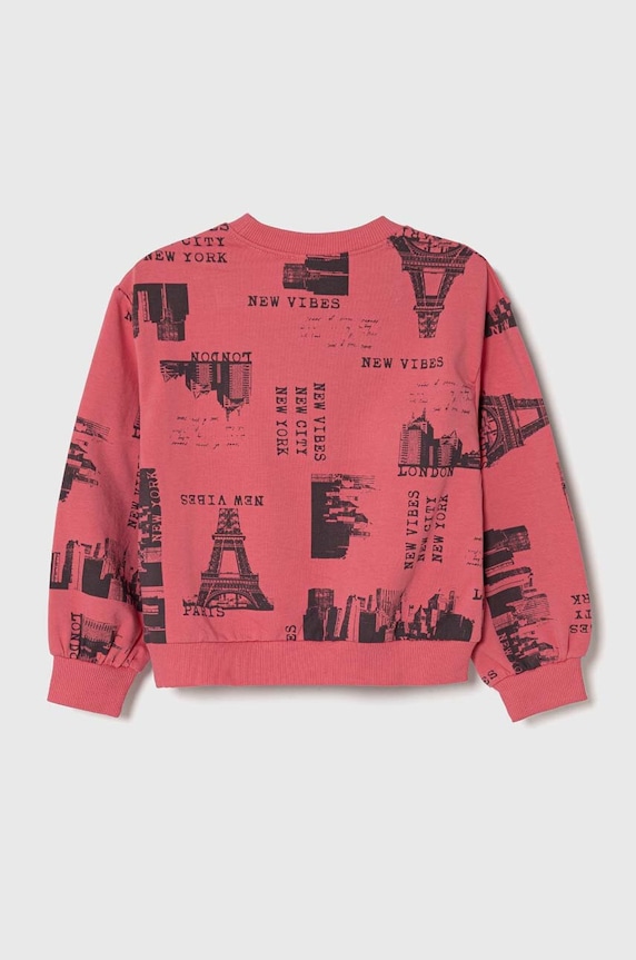 Dětská mikina United Colors of Benetton 321VC10GK.G.SEASONAL růžová AW23